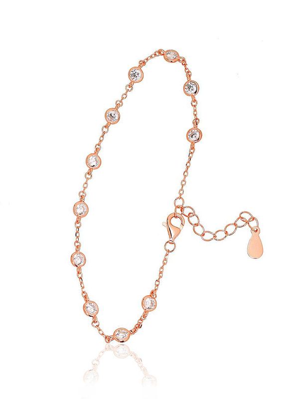 Gold Plated Silver Bracelet Adjustable Length A2600304PAuRCZ