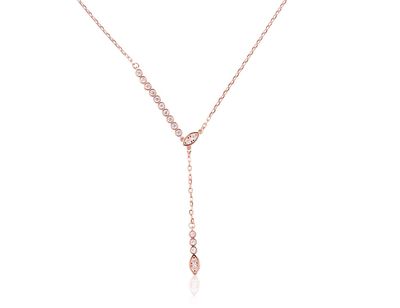 Gold Plated Silver Necklace Adjustable Length A2500131PAuRCZ