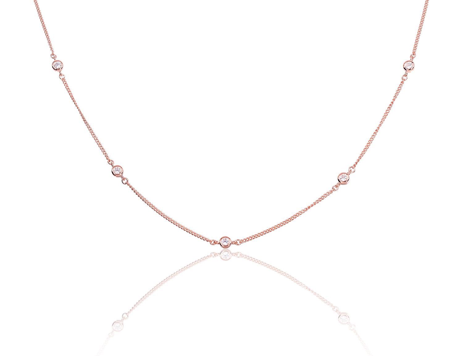 Gold Plated Silver Necklace Adjustable Length A2500136PAuRCZ