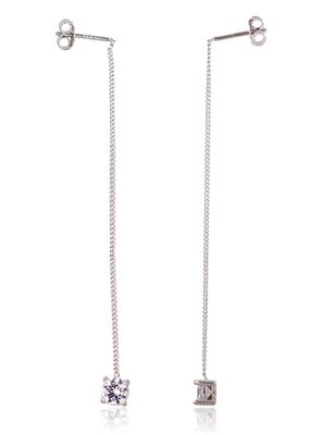 Silver earrings A2203744PRhGrCZ