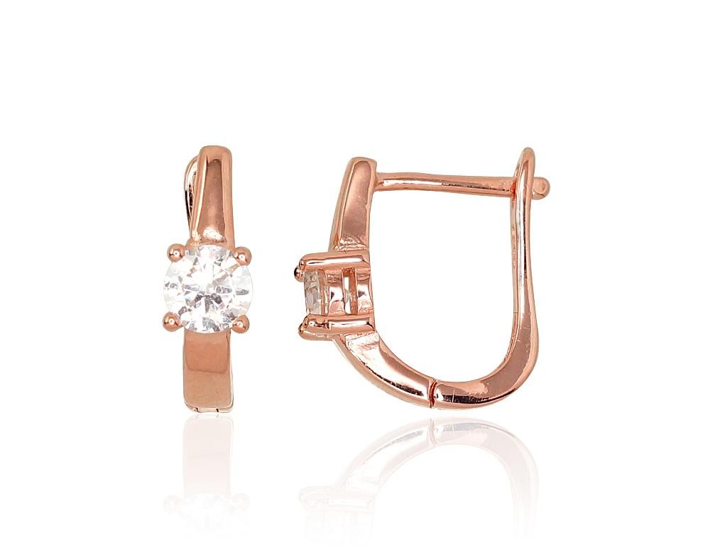 Gold Plated Silver Earrings with English Clasp A2203104PAuRCZ