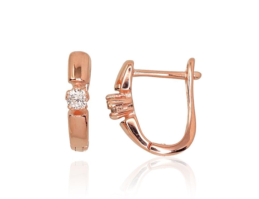 Gold Plated Silver Earrings English Clasp A2203105PAuRCZ