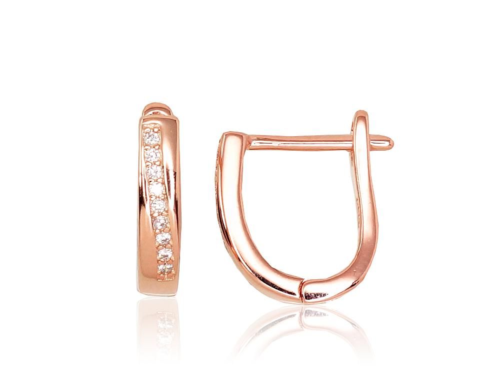 Gold Plated Silver Earrings with English Clasp A2203106PAuRCZ