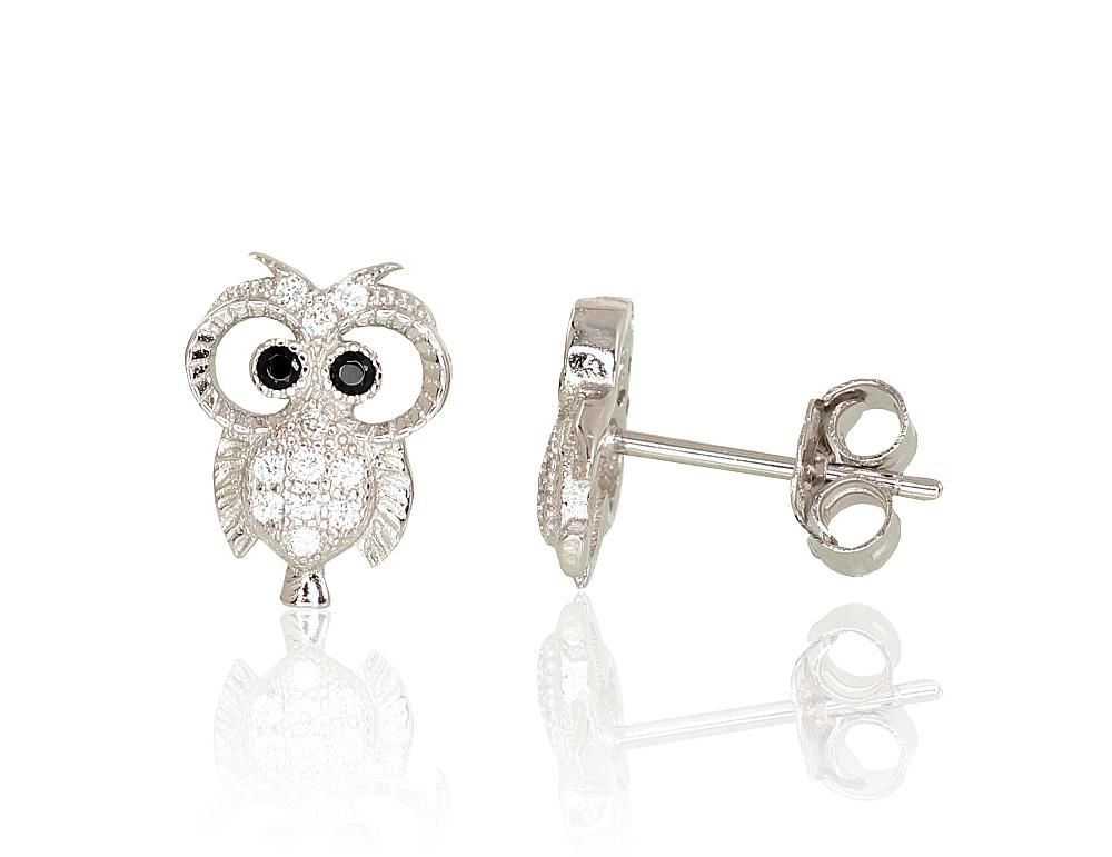 Silver Earrings A2202970PRhGrCZCZBK