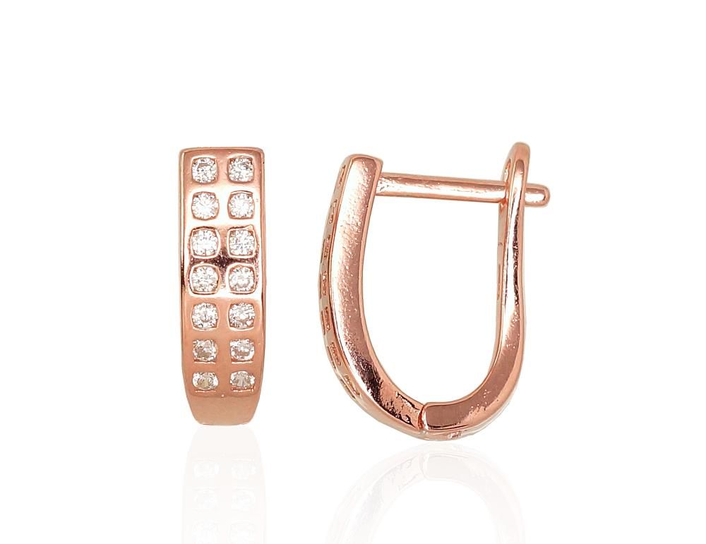 Gold Plated Silver Earrings English Clasp A2203110PAuRCZ