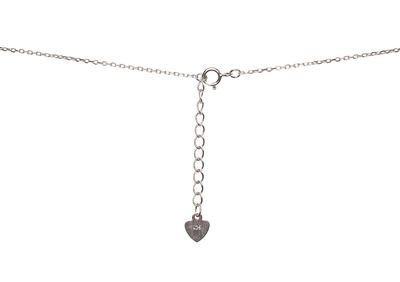 Silver Necklace Adjustable Length A2500116PRhGrCZ
