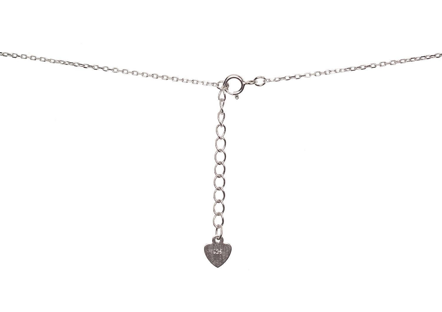 Silver Necklace Adjustable Length A2500116PRhGrCZ