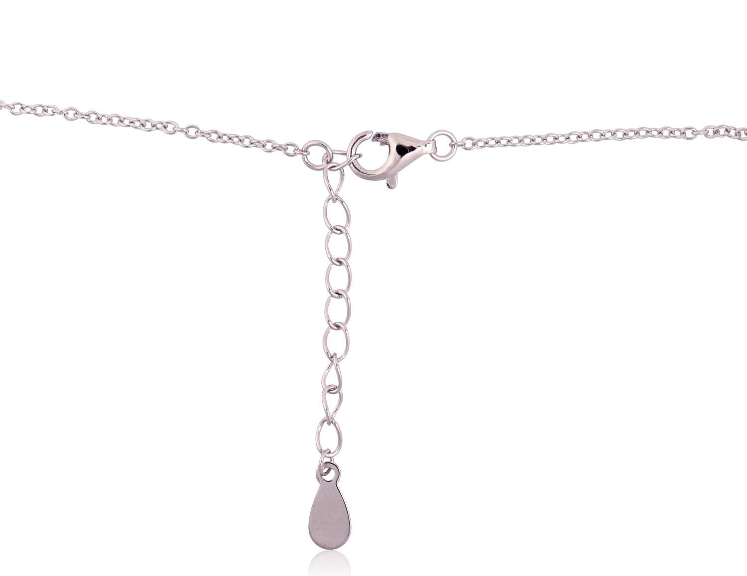 Silver Necklace Adjustable Length A2500132PRhGr