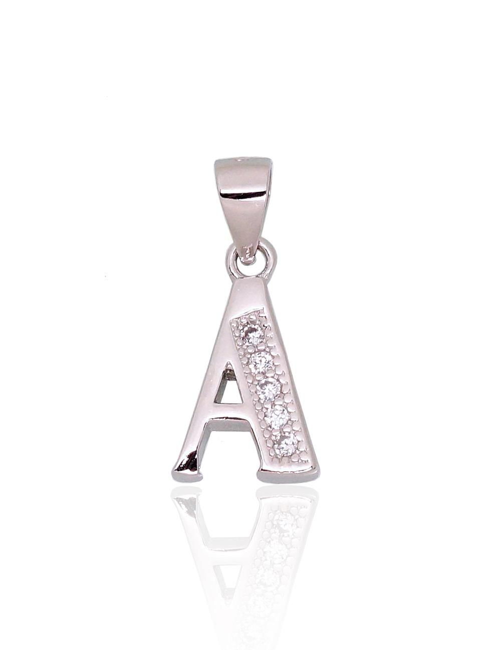 Silver Letter A2301832PRhGrCZ