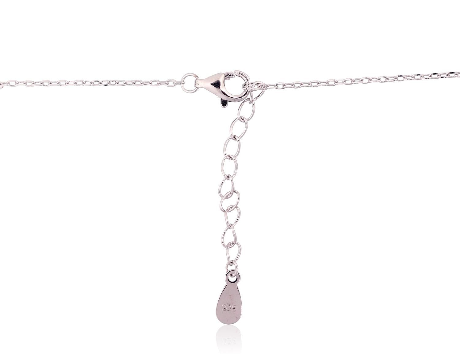 Silver Necklace Adjustable Length A2500130PRhGrCZ