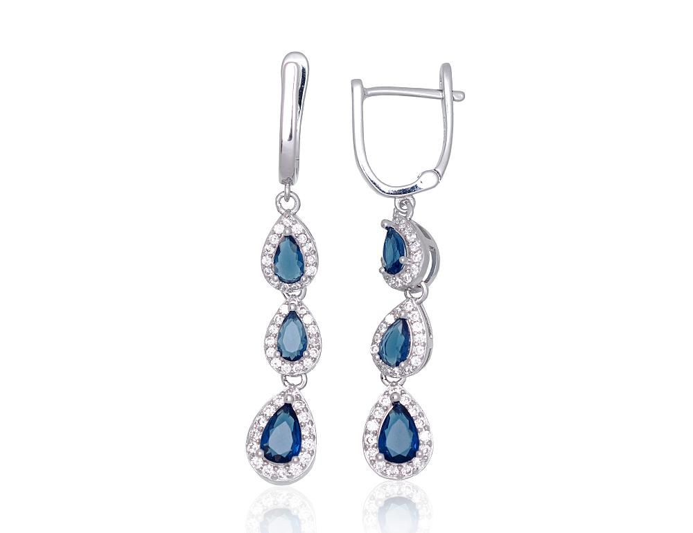 Silver Earrings English Clasp A2203854PRhGrCZCZDB