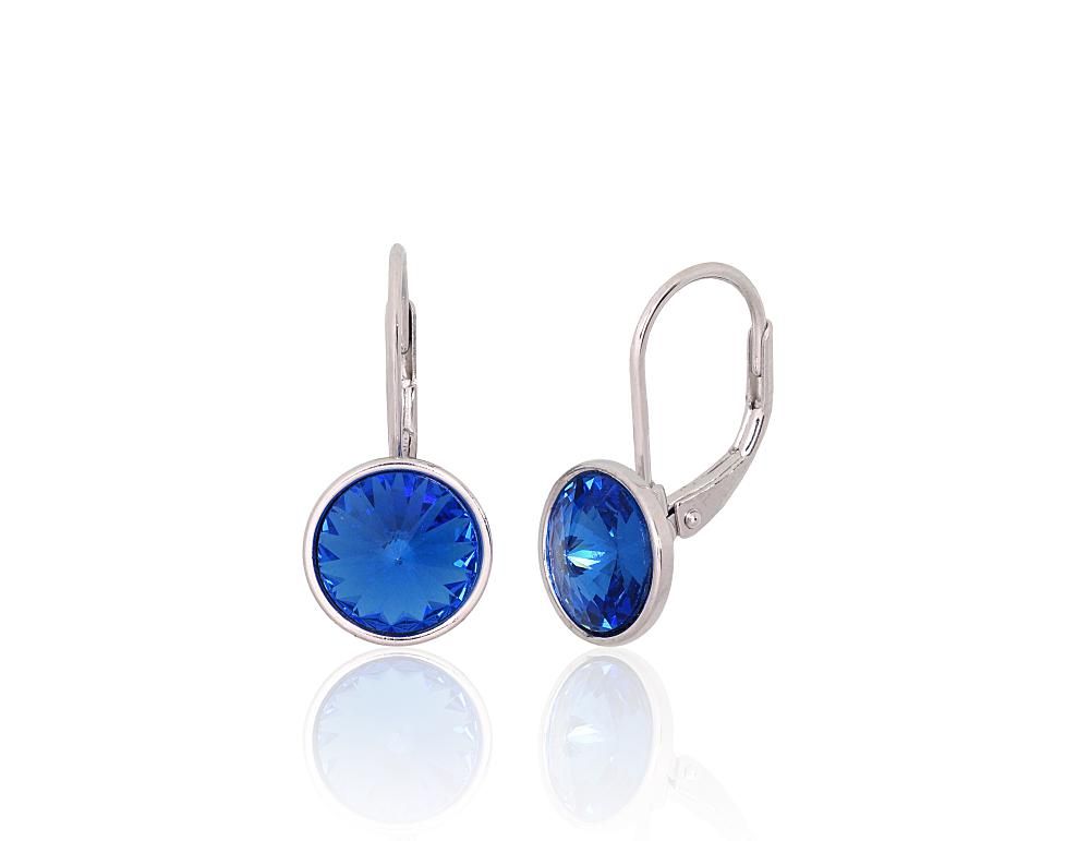 Silver Earrings with English Clasp A2204267PRhGrSVB