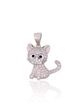 Silver Pendant A2302005PRhGrCZCZBK