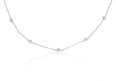 Silver Necklace A2500114PRhGrCZ