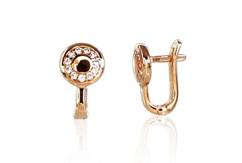 Gold earrings with Lever backs A1200555AuRCZ