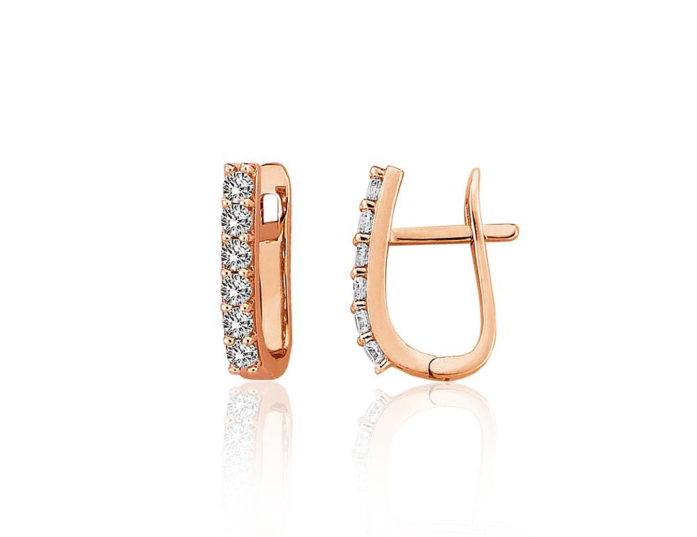 Gold earrings with Lever backs A1201789AuRCZ