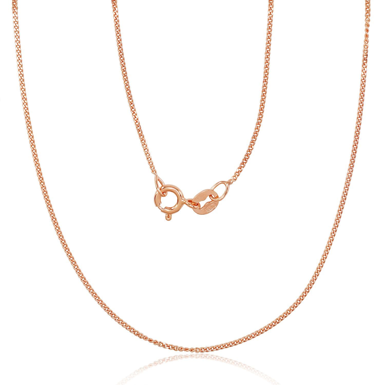 Gold Plated Silver Chain Silver Chain Curb 1 mm A2400135PAuR