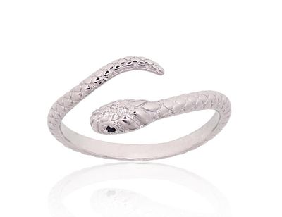 Silver ring A2101931PRhGrCZCZBK Silver 925° Rhodium Plating Zirkons  Women