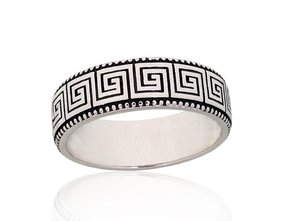 Silver ring A2101996POxBk Silver 925° oxide Plating Women