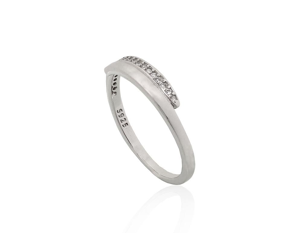 Silver ring A2102001PRhGrCZ Silver 925° Rhodium Plating Zirkons  Women