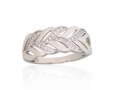 Silver ring A2102005PRhGrCZ Silver 925° Rhodium Plating Zirkons  Women