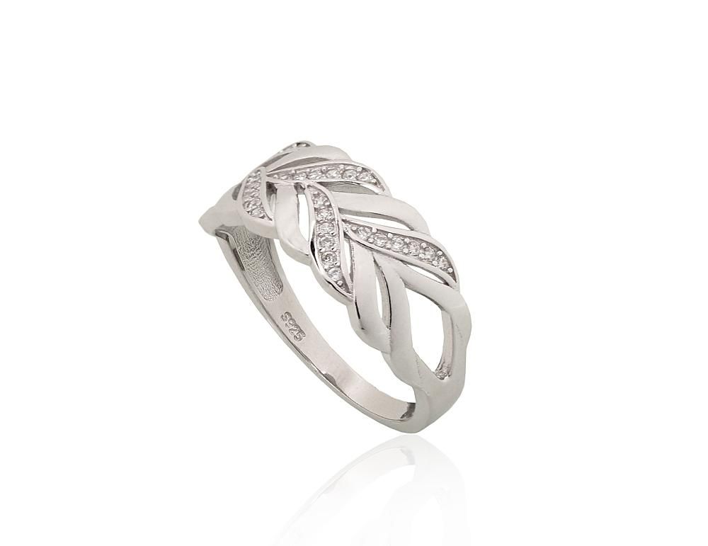 Silver ring A2102005PRhGrCZ Silver 925° Rhodium Plating Zirkons  Women