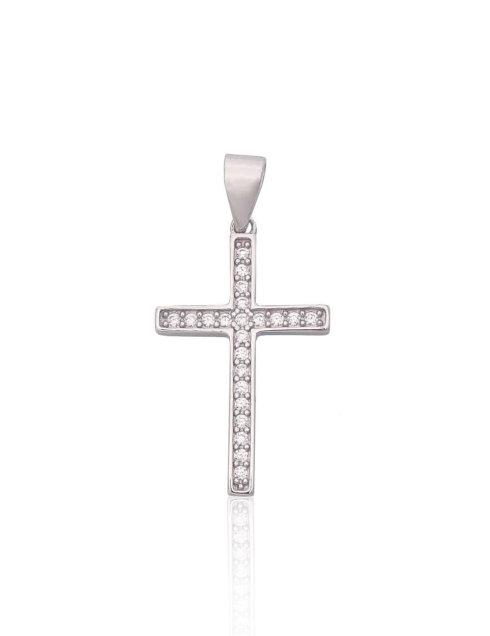 Silver pendant A2302033PRhGrCZ Silver 925° Rhodium Plating Zirkons  Crosses and Icons