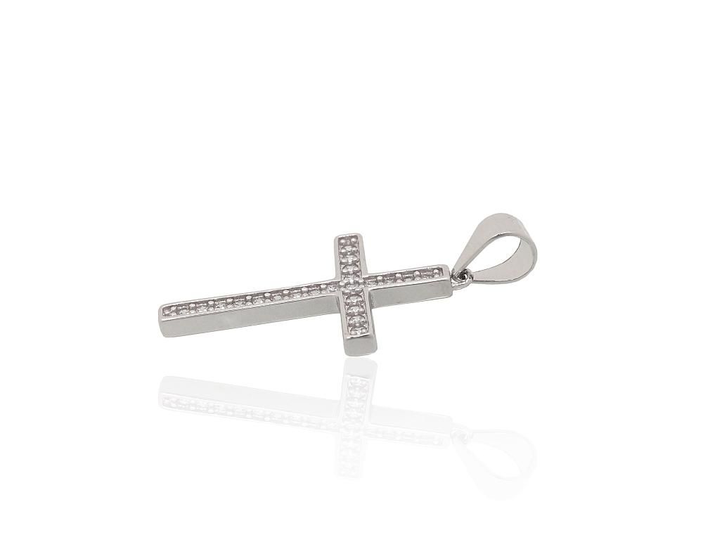 Silver pendant A2302033PRhGrCZ Silver 925° Rhodium Plating Zirkons  Crosses and Icons