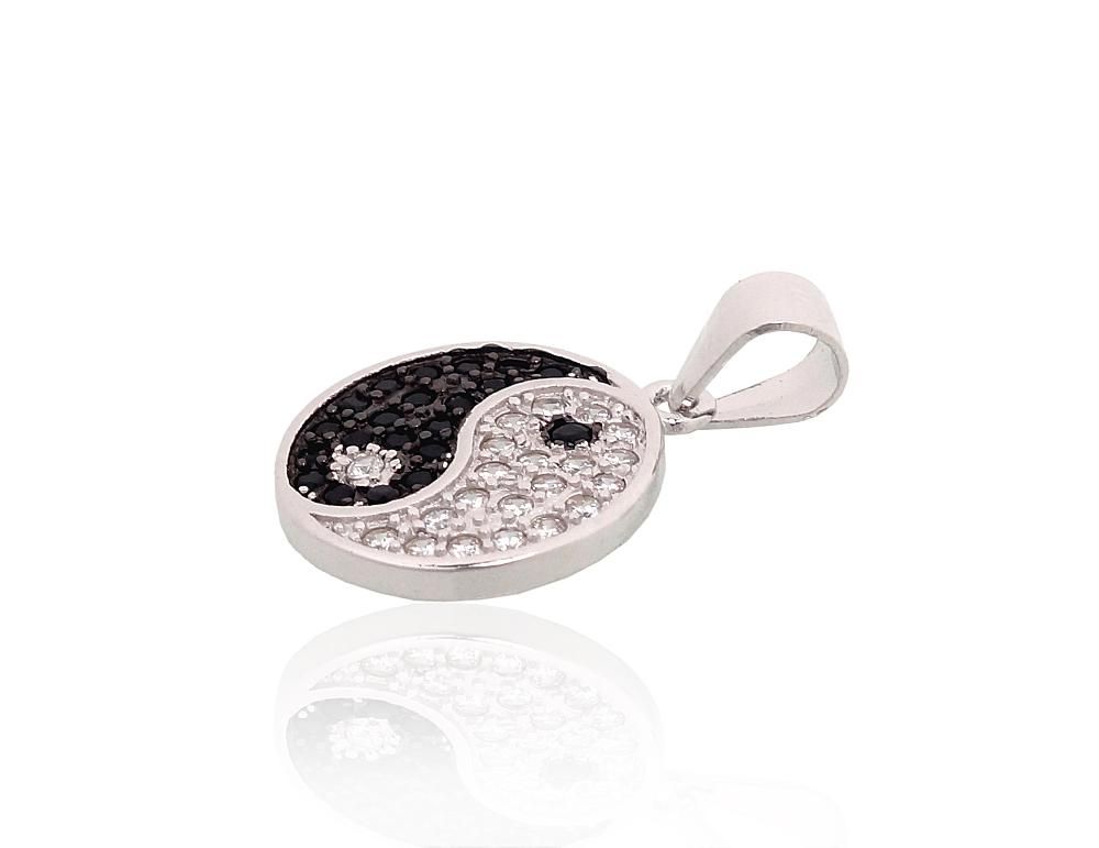 Silver pendant A2301990PRhGrPRhBkCZCZBK Silver 925° Rhodium Plating Zirkons  Women