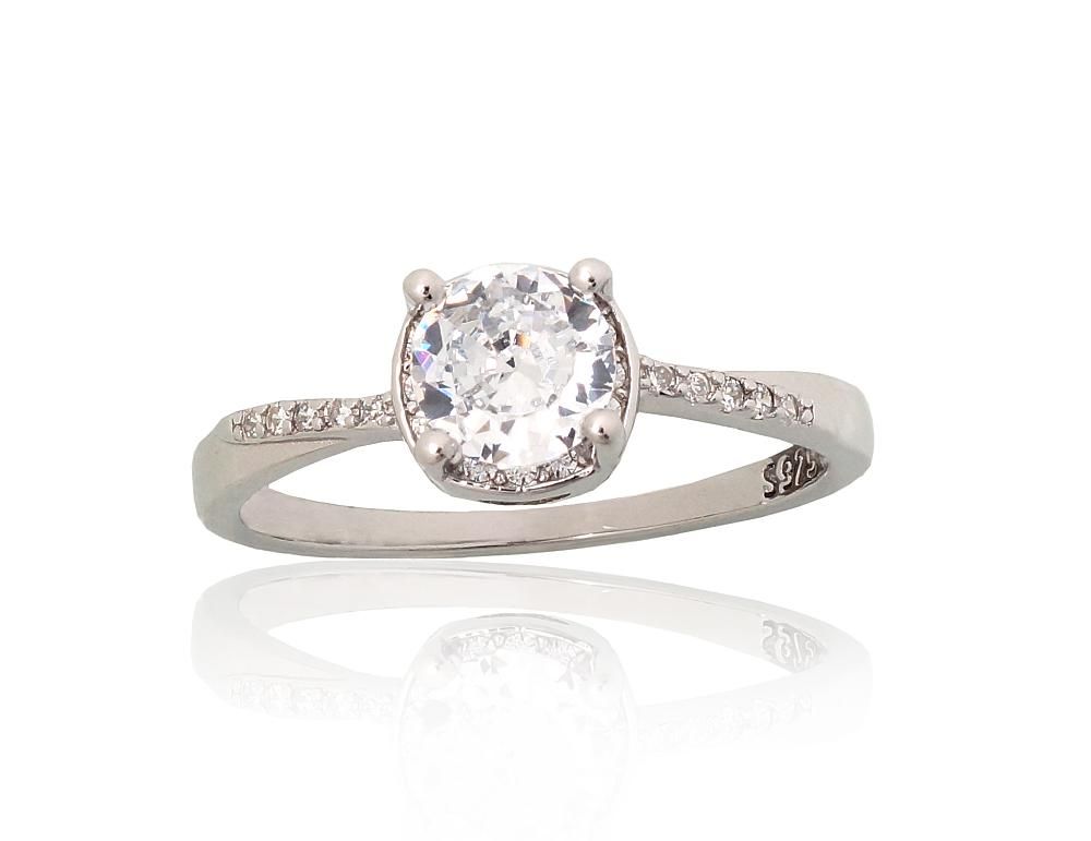 Silver ring A2102000PRhGrCZ Silver 925° Rhodium Plating Zirkons  Women