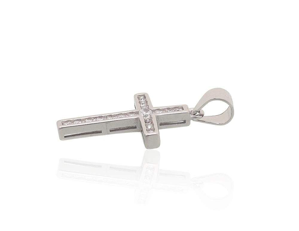Silver pendant A2302031PRhGrCZ Silver 925° Rhodium Plating Zirkons  Crosses and Icons