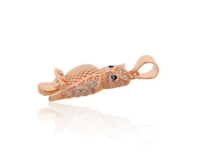 Silver pendant A2302047PAuRCZCZBK Silver 925° red gold Plating Zirkons  Gold plated