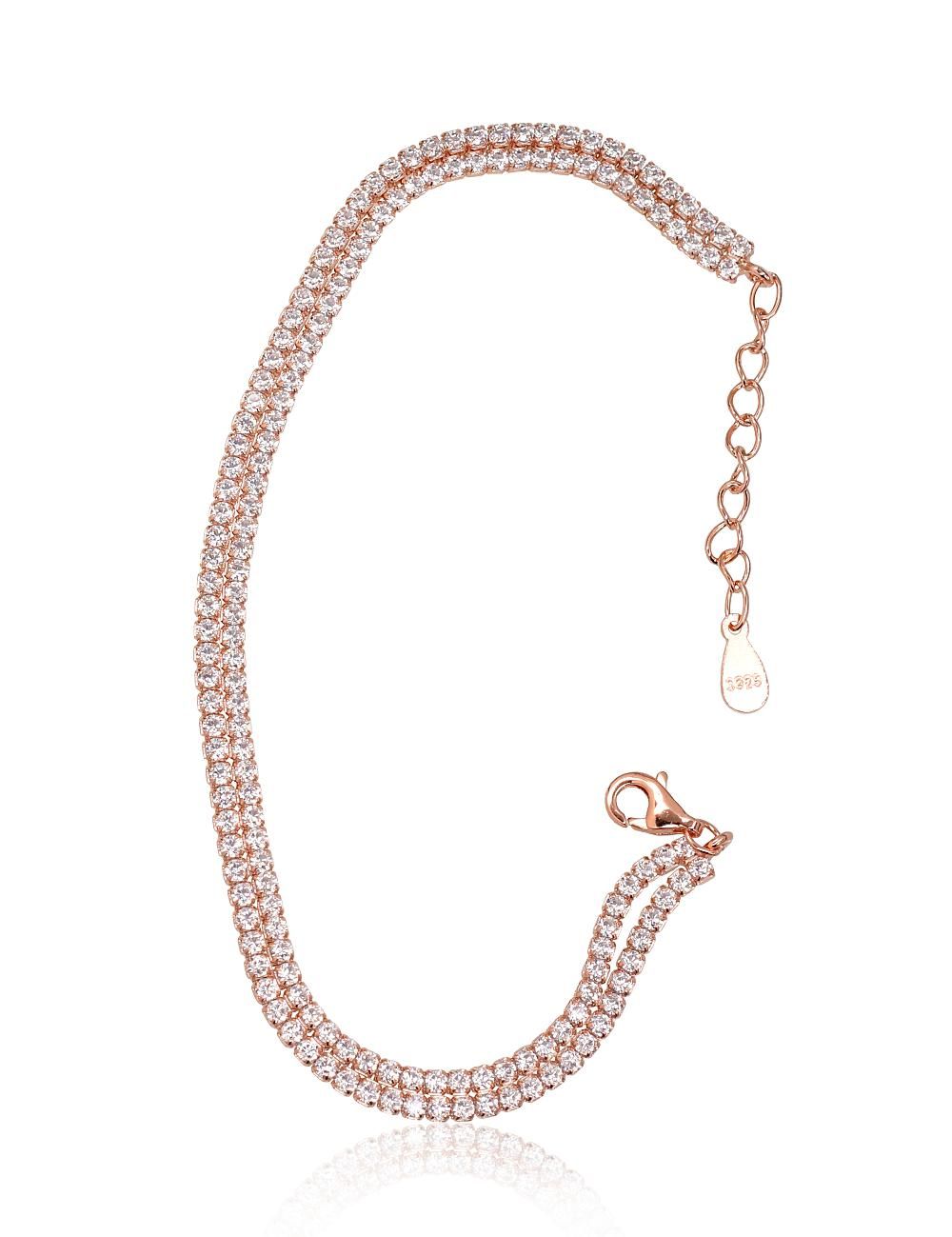 Silver bracelet A2600434PAuRCZ Silver 925° red gold Plating Zirkons  Gold plated