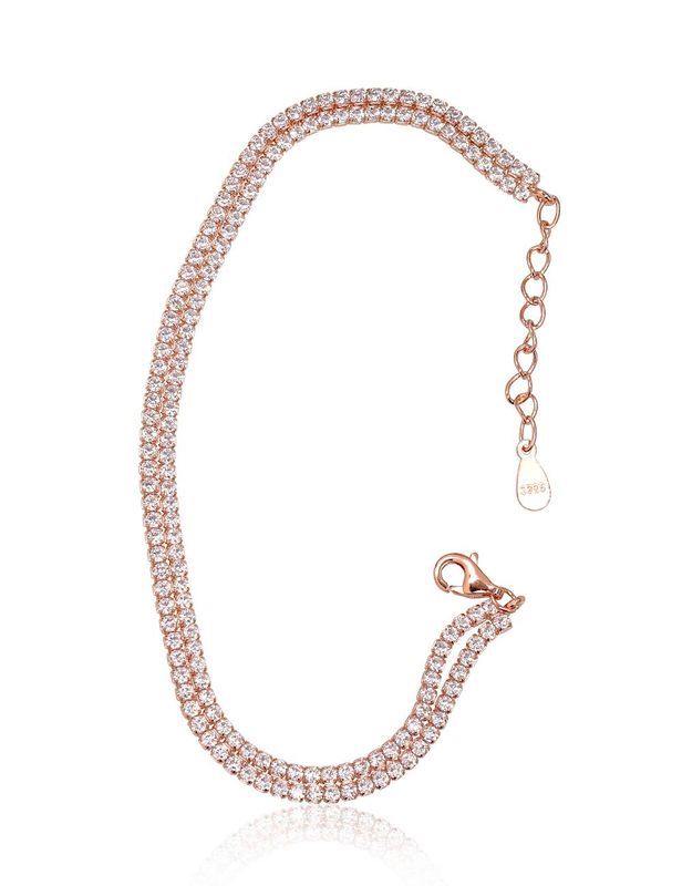 Silver bracelet A2600434PAuRCZ Silver 925° red gold Plating Zirkons  Gold plated