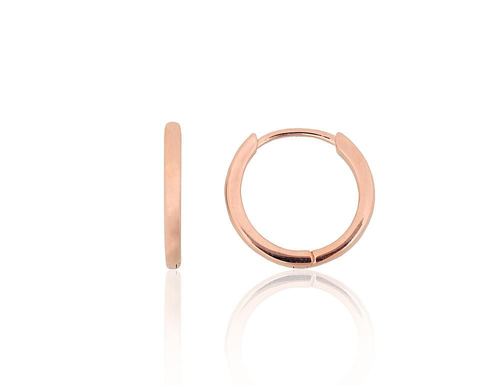 Silver hoop earrings A2204303PAuR Silver 925° red gold Plating hoop