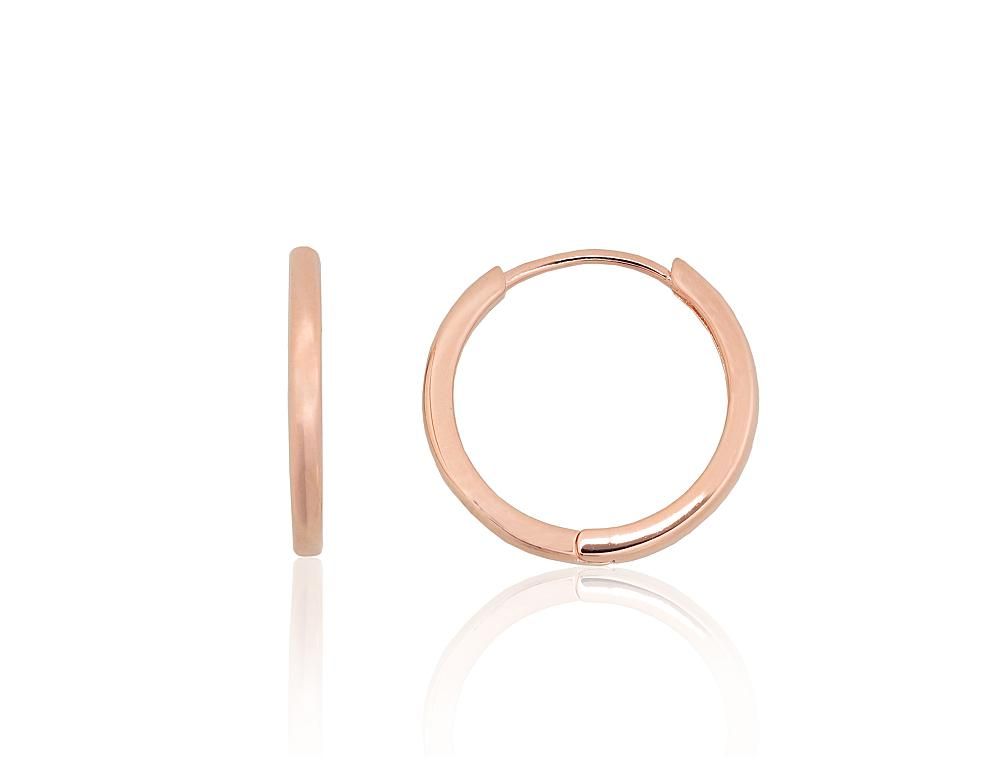 Silver hoop earrings A2204304PAuR Silver 925° red gold Plating hoop