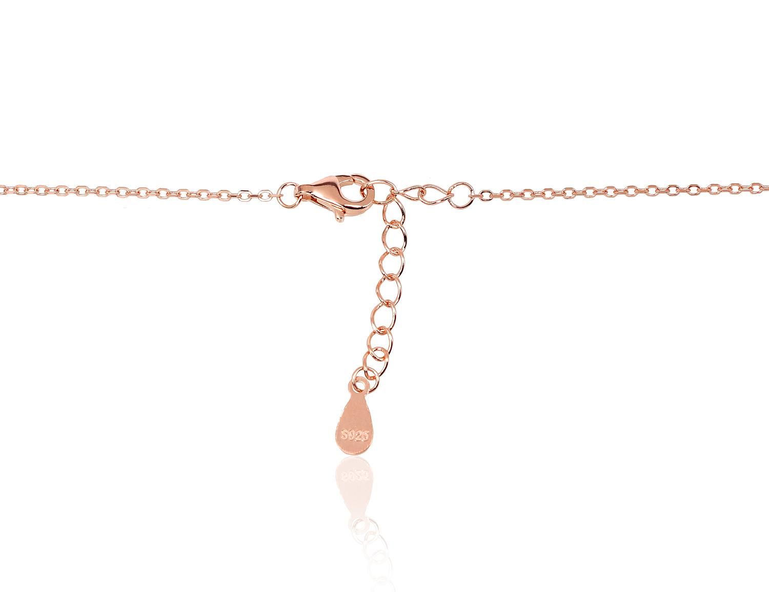 Silver necklace A2500154PAuRCZ Silver 925° red gold Plating Zirkons  Gold plated