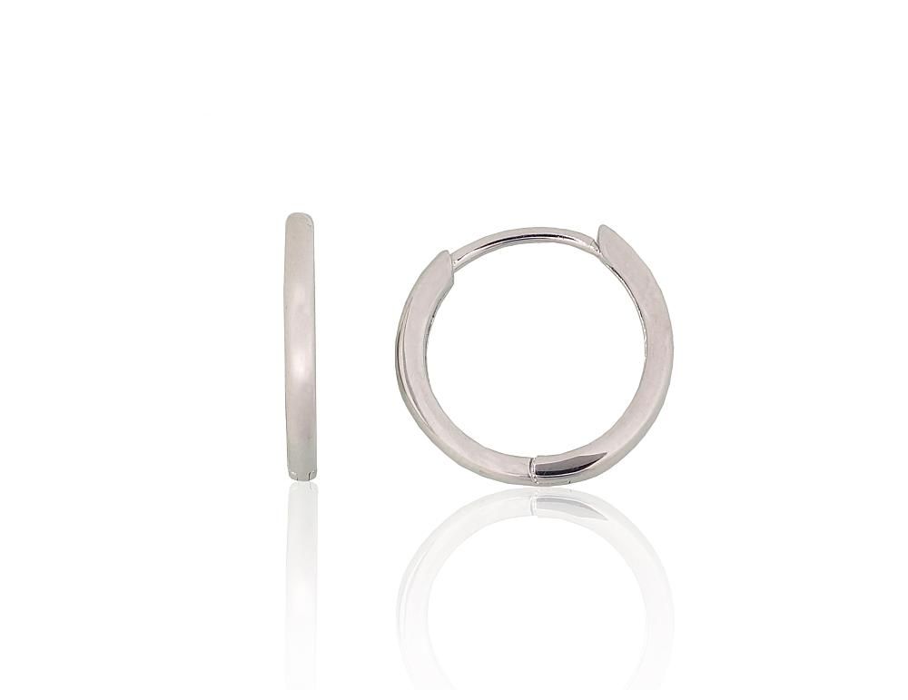 Silver hoop earrings A2204303PRhGr Silver 925° Rhodium Plating hoop