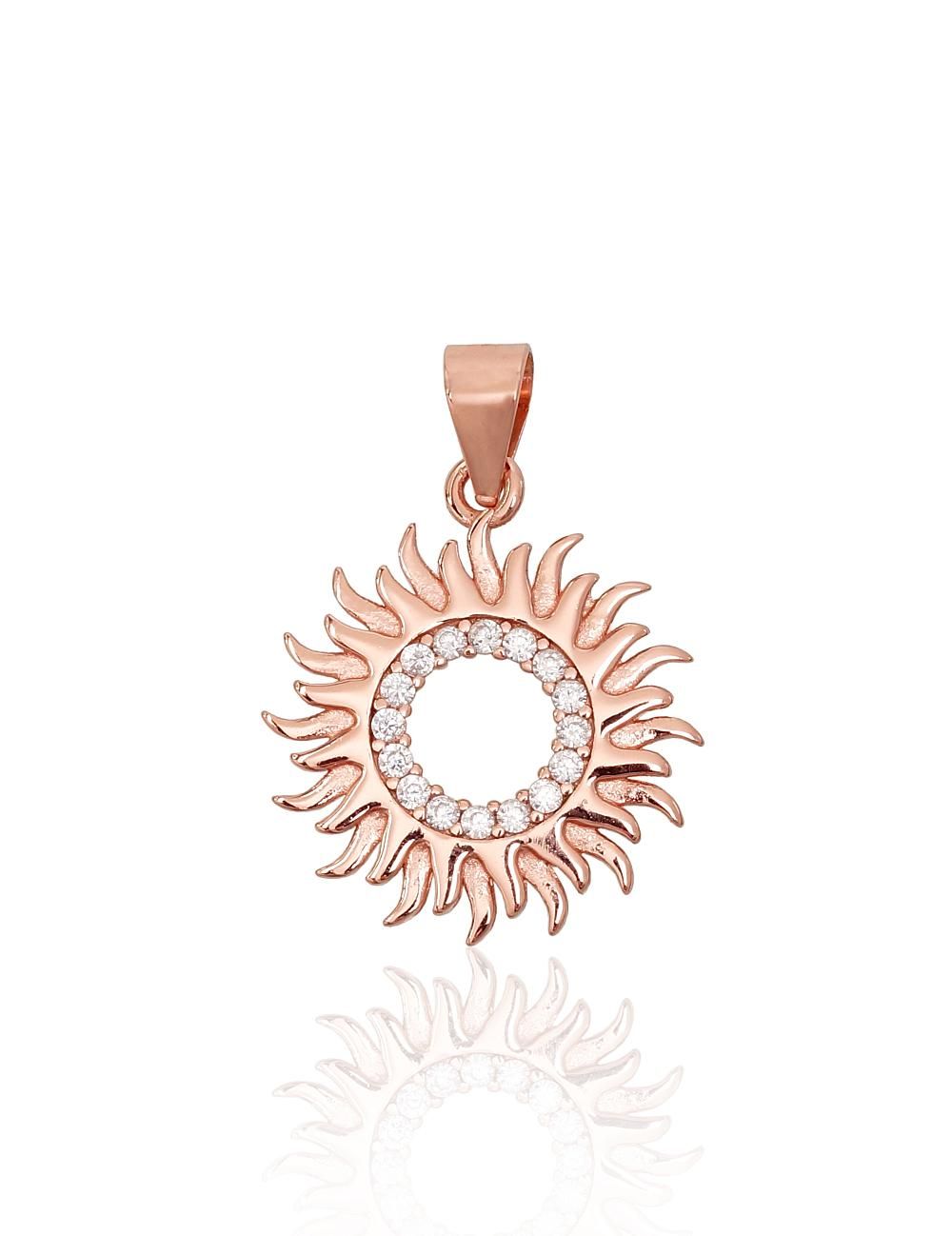 Silver pendant A2302037PAuRCZ Silver 925° red gold Plating Zirkons  Gold plated