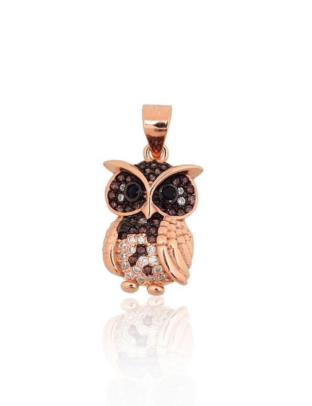 Silver pendant A2301988PAuRPRhBkCZCZBKCZBR Silver 925° red gold Plating/ Rhodium Plating Zirkons  Gold plated