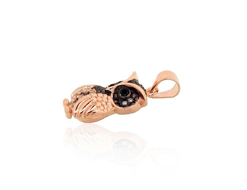 Silver pendant A2301988PAuRPRhBkCZCZBKCZBR Silver 925° red gold Plating/ Rhodium Plating Zirkons  Gold plated