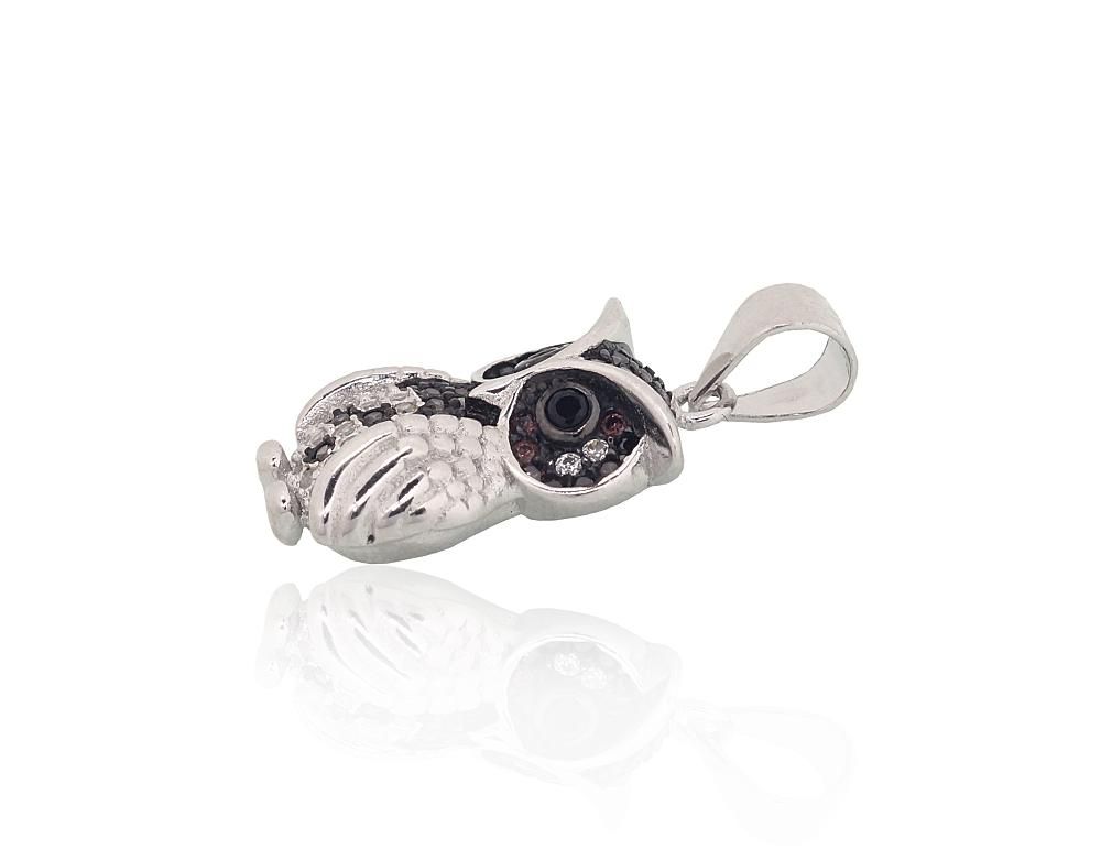 Silver pendant A2301988PRhGrPRhBkCZCZBKCZBR Silver 925° Rhodium Plating Zirkons  Women