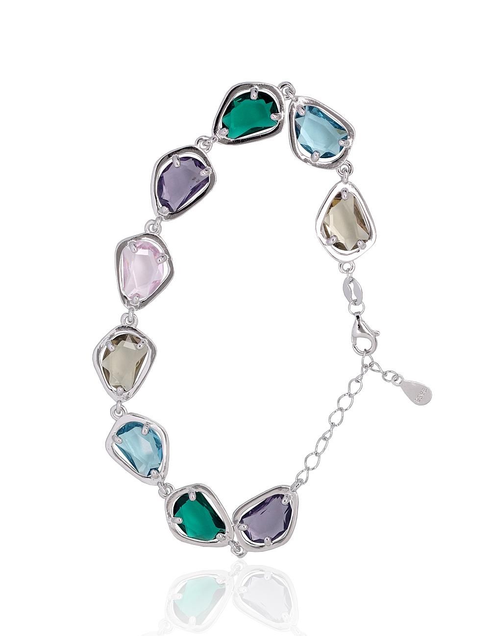 Silver bracelet A2600445PRhGrCZMIX Silver 925° Rhodium Plating Zirkons