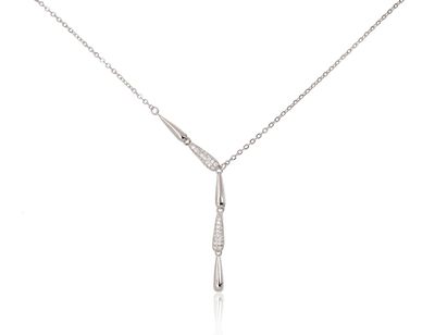 Silver necklace A2500156PRhGrCZ Silver 925° Rhodium Plating Zirkons