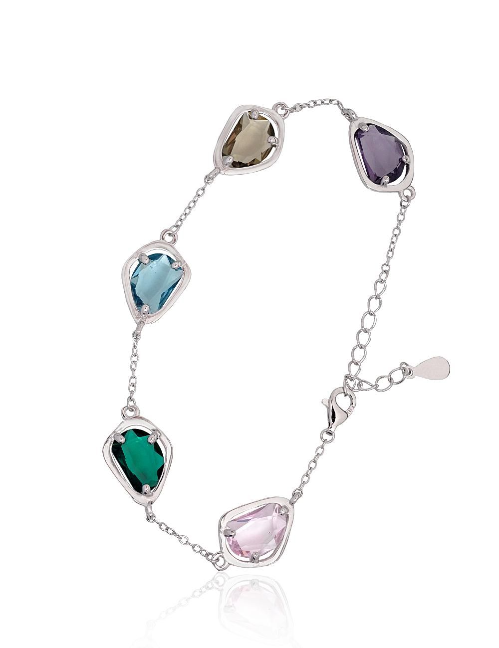 Silver bracelet A2600446PRhGrCZMIX Silver 925° Rhodium Plating Zirkons