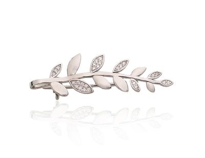 Silver brooch A2920232PRhGrCZ Silver 925° Rhodium Plating Zirkons