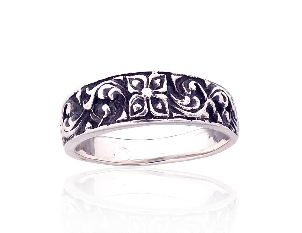 Silver ring A2101871POxBk Silver 925° oxide Plating Women