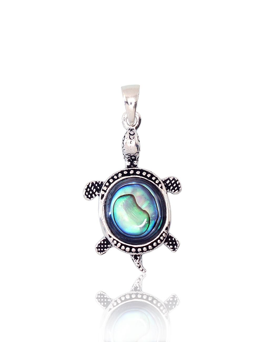 Silver pendant A2301339POxBkPLG Silver 925° oxide Plating Motherofpearl  Women