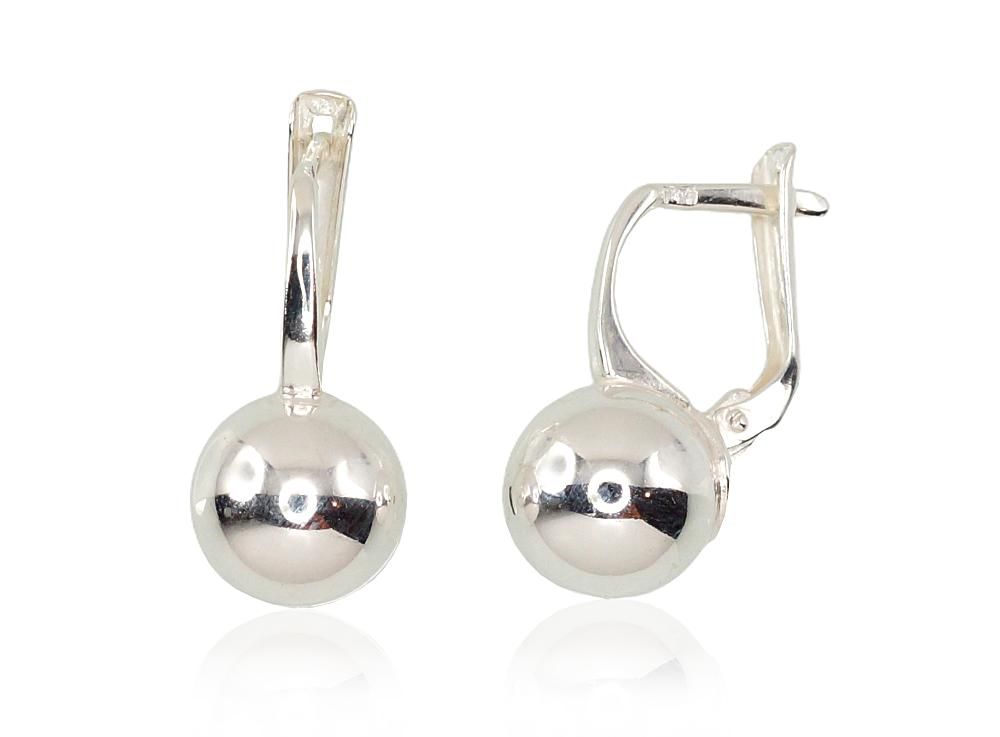 Silver earrings with 'english' lock A2202087 Silver 925° "English" lock