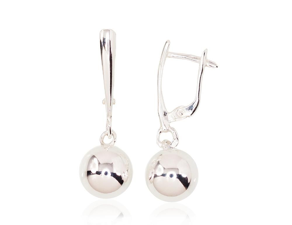 Silver earrings with 'english' lock A2203138 Silver 925° "English" lock